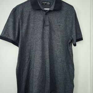 Calvin Klein Men's Gray Polo Shirt